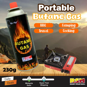 Portable Butane Gas Cartridge 230g for Outdoor Cooking with Anti Explosion Certificate/Gas Butana Camping Memasak Luar