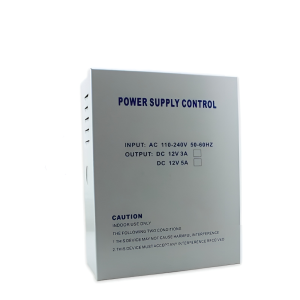 12V/5A Uninterrupted Power Supply Box for Door Access Control (AC 110-240V) - Ideal for Biometric Terminal Reader System