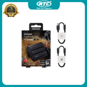 Ổ cứng di động gắn ngoài SSD Samsung Portable T7 shield 2TB tốc độ ghi 1000MB/s đọc 1050MB/s - siêu bền chống va đập (đen) Nhất Tín Computer