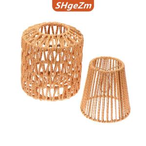[COD] SHgeZm 1 Piece cổ điển treo Chụp đèn handmade dệt Đèn bóng râm cho phòng khách phòng ngủ khách sạn mô phỏng mây ánh sáng lịch thi đấu