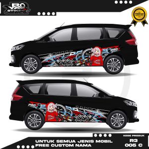 R3  005-STIKER DECALL MOBIL THAILOOK TURBO ERTIGA KARIMUN BRIO PANTHER KIJANG MOBILIO YARISFREE NAMA