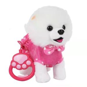 Electric Singing Dog Toy Walking Animal with Leash Rope Talking Puppy Toy Cute Music Animal Toy Toddler Crawling Toy