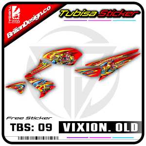 Sticker Striping Variasi Vixion Lama/Old - Stiker Striping Variasi Motor Vixion Lama/Old. TBS.09