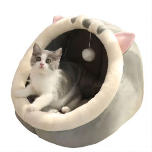Cat Bed Warm for All Seasons Winter Dog Bed Universal Pet Bed Enclosed Cat Cave Washable Pet Nest