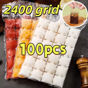 100pcs Disposable Ice-making Bags Summer DIY Drinking Ice Cube Tray Mold Freezing Maker Ice Cube Bags