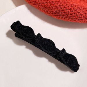 FELICE🔥 Korean Forehead Hair Clip Flocking Hair Clip Bangs Side Braided Hairpin Autumn And Winter Hair Artifact Headdress Hair Accessories