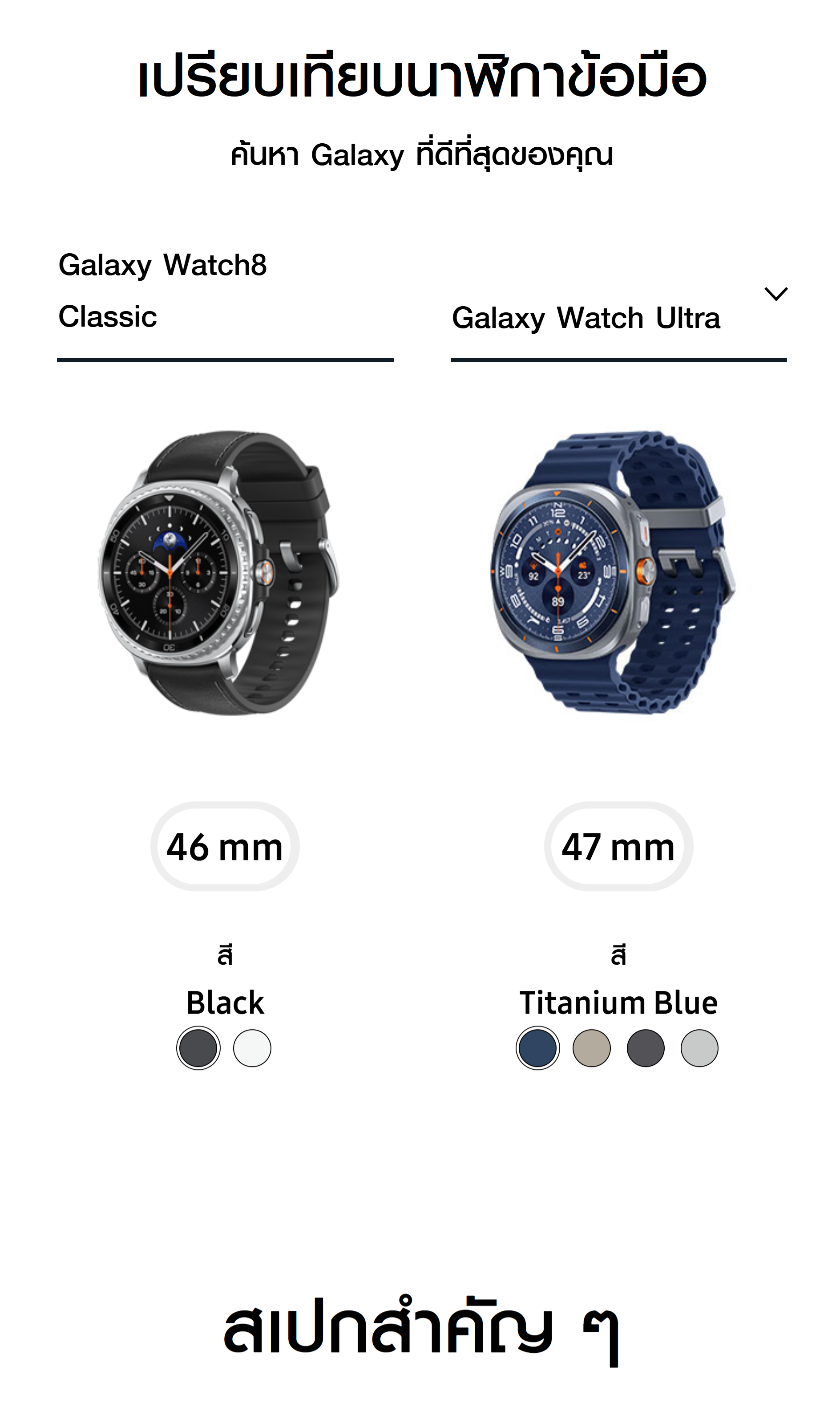 Samsung Galaxy Watch8 Classic Bluetooth นาฬิกา Smart Watch