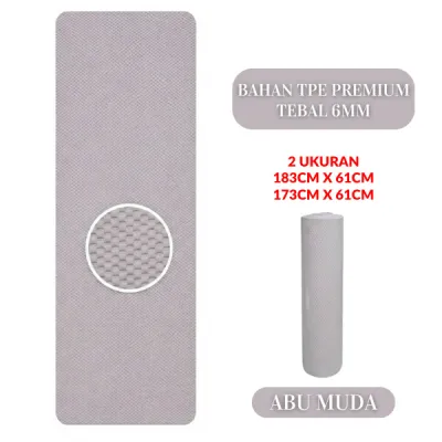 DONMI Matras Yoga FULL TPE 6mm Alas Yoga Mat Alas Olahraga Pilates Karpet Spons Gym