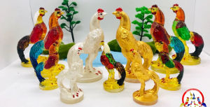 ไก่แก้บน ไก่ชน ไก่ไอ้ไข่ (รุ่นไก่เรซิ่น 7-14 cm. ราคาต่อตัว) รูปปั้นไก่ ไก่เงินทอง แข็งแรง ของแท้ รับประกันแตกหักจากการส่งฟรี (มี 5 สี)