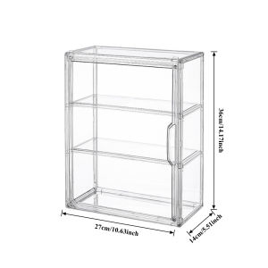 Clear Acrylic Organizer & Display Stands | Multiple Designs | Transparent Wall Shelves Makeup & Desk Organizers
