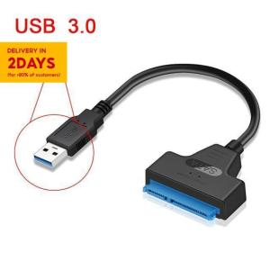 (HD1)Sata to USB3.0 Adapter Up to 6 Gbps for 2.5 Inch Laptop Accessories External HDD SSD Hard Drive 22 Pin Cable