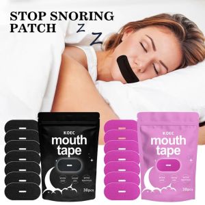 NEXASHOP 30Pcs Improve Sleeping Stop Snoring Patch Gentle Sleep Aid Reduce Dry Mouth Mouth Orthosis Tape  Skin-Breathable Mouth Tape for Sleeping Stop Mouth Breathing