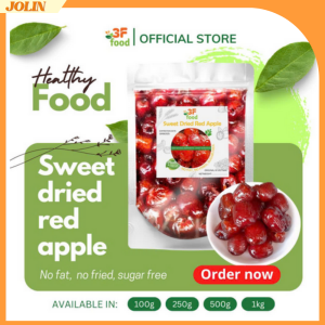 SWEET DRIED RED APPLE 3F Food Soft Delicious Seedless 100g/250g/500g
