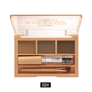 [COD] s.f.r Popular three-color eyebrow powder is easy to apply waterproof sweat-proof does not smudge must-have makeup beginners