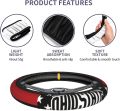 The Universal Elastic Steering Wheel Cover Ohio State is Heat-Resistant and Non-Slip Suitable for Most Vehicles. 