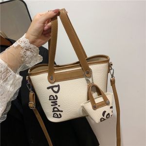 DAG52 Tas Tangan Wanita Motif Panda Free Gantungan