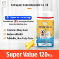 Cassiel Pet Norwegain Deep Sea Fish Oil Omega 3 Supplement for Dogs and Cats 120 soft gels Enhance Immune System EPA DHA. 