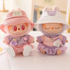 SI958 Hoodie Pink Clothes Yarn Skirt Dress Up Dolls Outfit DIY Toy Cartoon Doll Skirt Doll Accessories