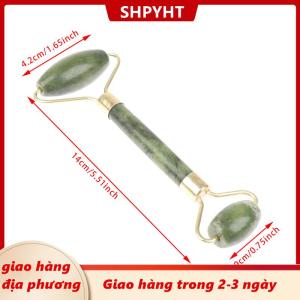 [COD] SHPYHT Giao hàng địa phương Ngọc Bích Tự Nhiên Massage Con Lăn + Guasha Hội Đồng Quản Trị Spa Scraper Đá Mặt Massager Set