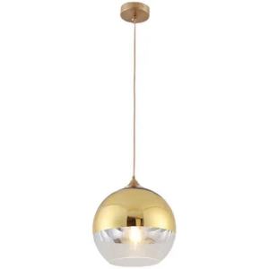 SXH Modern space-style single-head three-head disc and bar-shaped combination pendant light bar counter electroplated semi-glass ball pendant lighting fixture