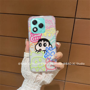 New Phone Case Honor 400 Lite Honor X9C Smart X8C X6b X6a X8a X7a 4G 5G Ins Fun Cartoon Colourful Dinosaur Crayon Shin-chan Casing Anti-fall Silicone Soft Cover 2025