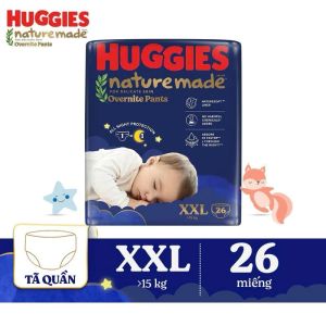 (Mua 5 TẶNG 1 sách) Tã Bỉm HUGGIES cao cấp NatureMade cao cấp NatureMade Platinum/ Overnite đủ size NB/S/M/L/XL/XXL/XXXL