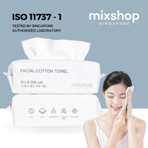 mixshop Disposable Facial Cotton Towel Makeup Remover Tissue/Towel - Large and Thick wipes [SG READY STOCK]
