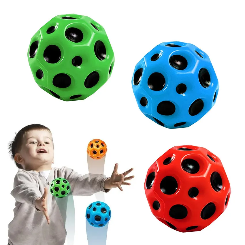 Bouncy Balls Hole Ball Rubber High Bouncing Balls for Kids Sensory