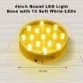 Simplelight 5 Inch Square Led Light Base - Light Base for Glass Art, Ideal Led Display for Vases - Lighted Base for Glass Art (5inch Square LED Vase Base Light, Soft White). 