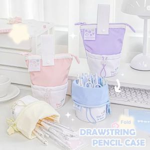 PRECEPT REVOLT77LT5 Vertical Pen Bag Drawstring Design Foldable Stationery Bag High Quality Portable Pen Box Gift