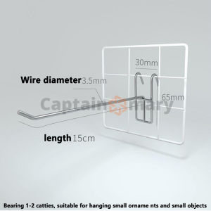 10PCS High Quality Screen Hook For Grid Wall Wire Mesh Hanging (5cm To 20cm) Black And White