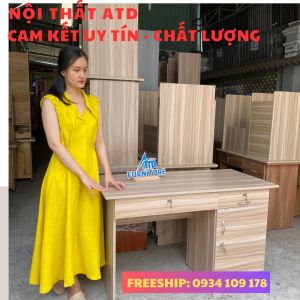 Bàn làm việc nhân viên-bàn ghế văn phòng cá nhân có hộc kéo khóa mẫu đẹp giá rẻ xưởng ATD 001