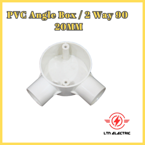 30PCS/50PCS/100PCS PVC CONDUIT FITTING 2 WAY / ANGLE BOX 20MM 3/4