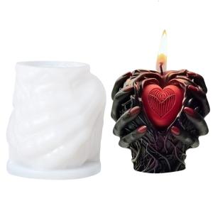 Halloween Holding Heart Silicone Molds Horror Scented Molds Handmade Castings Molds Craft Supplies