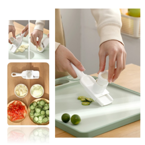 Alat Pengiris Bawang Merah Putih Parutan Manual Mini Serbaguna Slicer Stainless Tahan karat