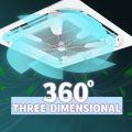 Universal 360° Rotating Central Aircon Deflector Fan Anti Direct Blow Wind Guide Fan. 