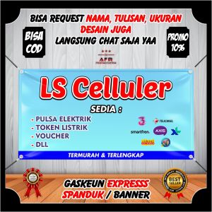 Terbaru - Spanduk Konter Pulsa Banner Toko Jual Pulsa Cellular Berkualitas