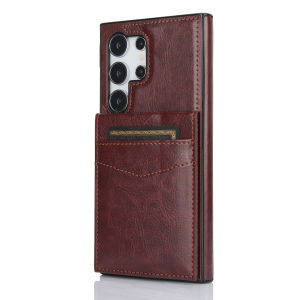 Card Case For Samsung S25 Ultra Mobile Phone Case With Card Holder Protective Shell Casing For Samsung Galaxy S25 Plus S24 Ultra S23 Plus S22 Ultra S21 FE Note20 Cards Slot Case