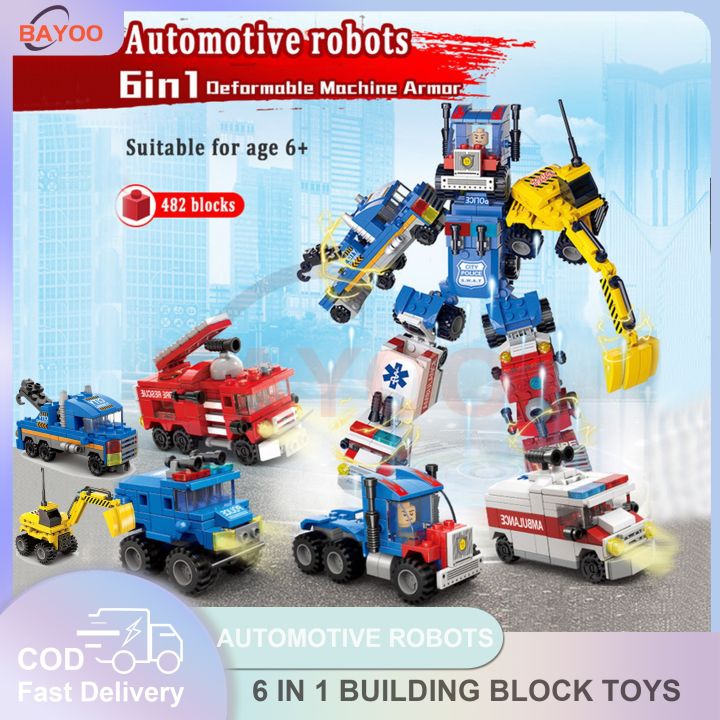 Bayoo Lego Building Block Deformation Robot for 6-10 Years Old Boy