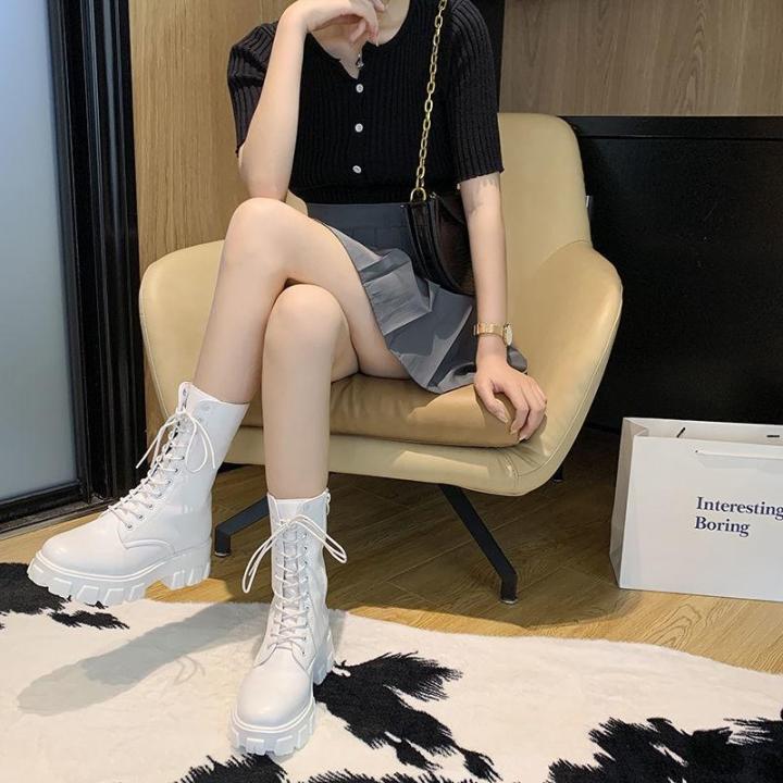 %E2%9C%A8READY%20STOCK%E2%9C%A8Women's%20Boots%20Thick%20Bottom%20Chunky%20Heel%20Motorcycle%20Style%20Autumn%20Winter%20British%20Style%20Short%20Boots%20-%20Image%204