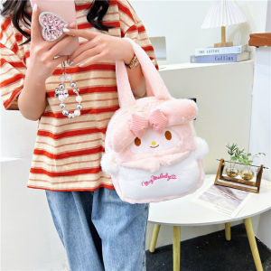 Túi xách Sanrio Kuromi Đen Kitty My Melody nhồi bông SIZE VỪA xinh xắn cá tính cho bạn nữ đi học du lịch tiện lợi