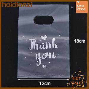 haidianzi 100Pcs Mini Thank you Plastic Gift Bags Wedding Candy Bags Shopping Carrier Bags