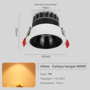 COB Downlight 7W 3000K/4000K/6500K  Spotlight Angle Adjustable  hotel spotlights LED Lampu