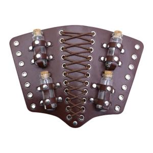 Renaissances Styles Armguard Potion Flask Wrist Guard Comfortable Leather Armwear for Everyday Vintage Accessory