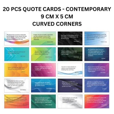 New Designs - 20 pcs Motivational Cards Mini Unique Inspirational/Famous Quote Cards Encouragement Cards