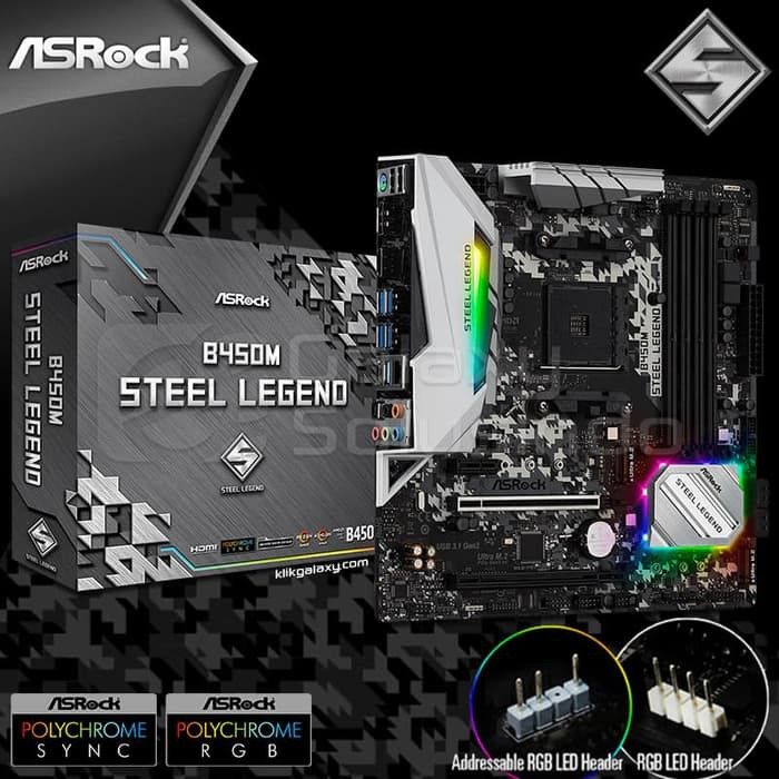 Asrock B450M Steel Legend AM4 B450 DDR4 Motherboard AMD | Lazada