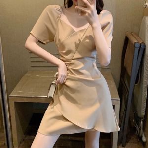 graduation summer white dress for women casual dress korean style formal dresses elegant plain dress