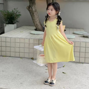 docut ชุดเด็กผู้หญิง ชุดเจ้าหญิง สไตล์สาวผอม ชุดเด็ก บ้านผ้าฝ้ายบริสุทธิ์สำหรับเด็ก