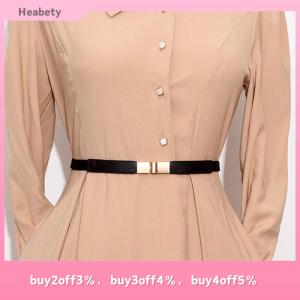 Heabety Leather Waistband for Women Dress Shirt Girdle Decoration Accessories Waist Seal Elastic Buckle Fashion All-match Thin Belt