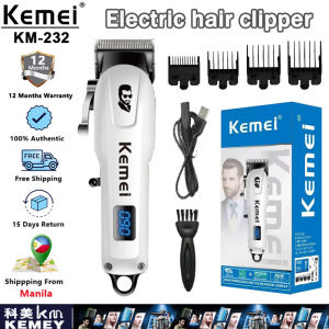 Kemei KM-PG232 Professional Hair Cutting Machine Rechargeable Beard Hair Trimmer With LCD Electric Hair Clipper For Men